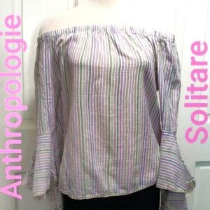 Anthropologie Solita6off the shoulder stripe top